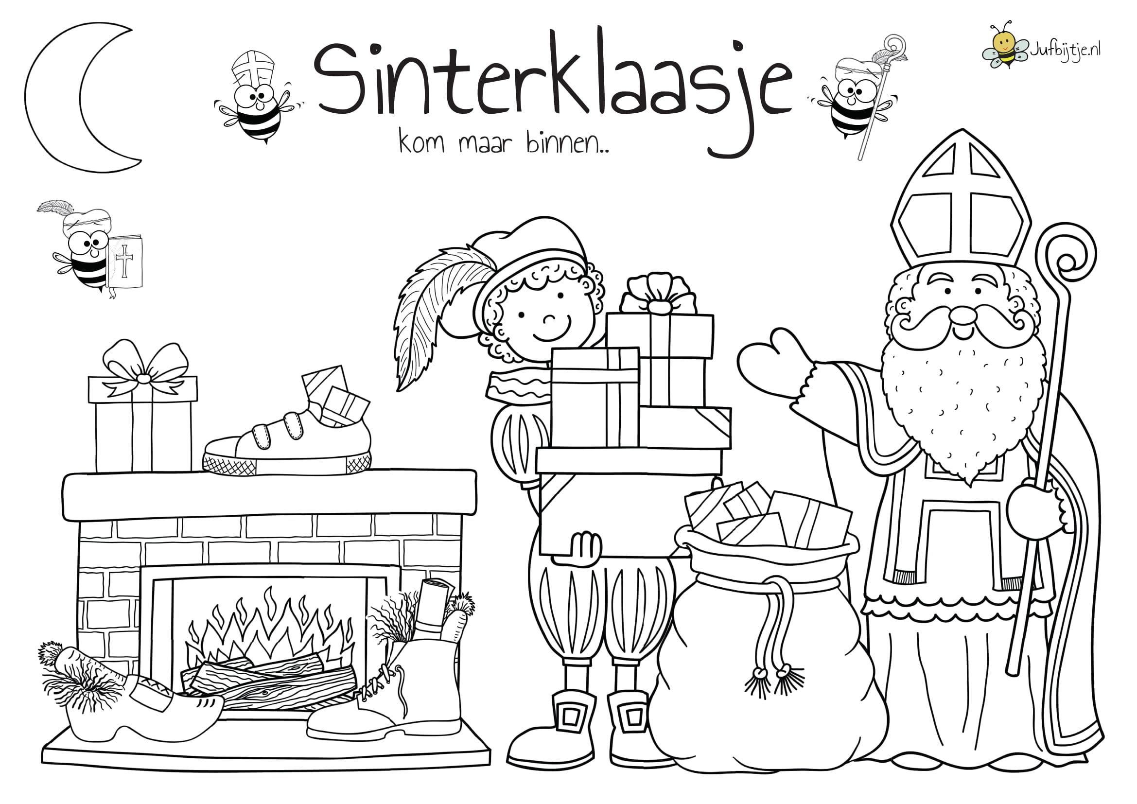 Bijtje | Kleurplaten Sinterklaas - jufbijtje.nl