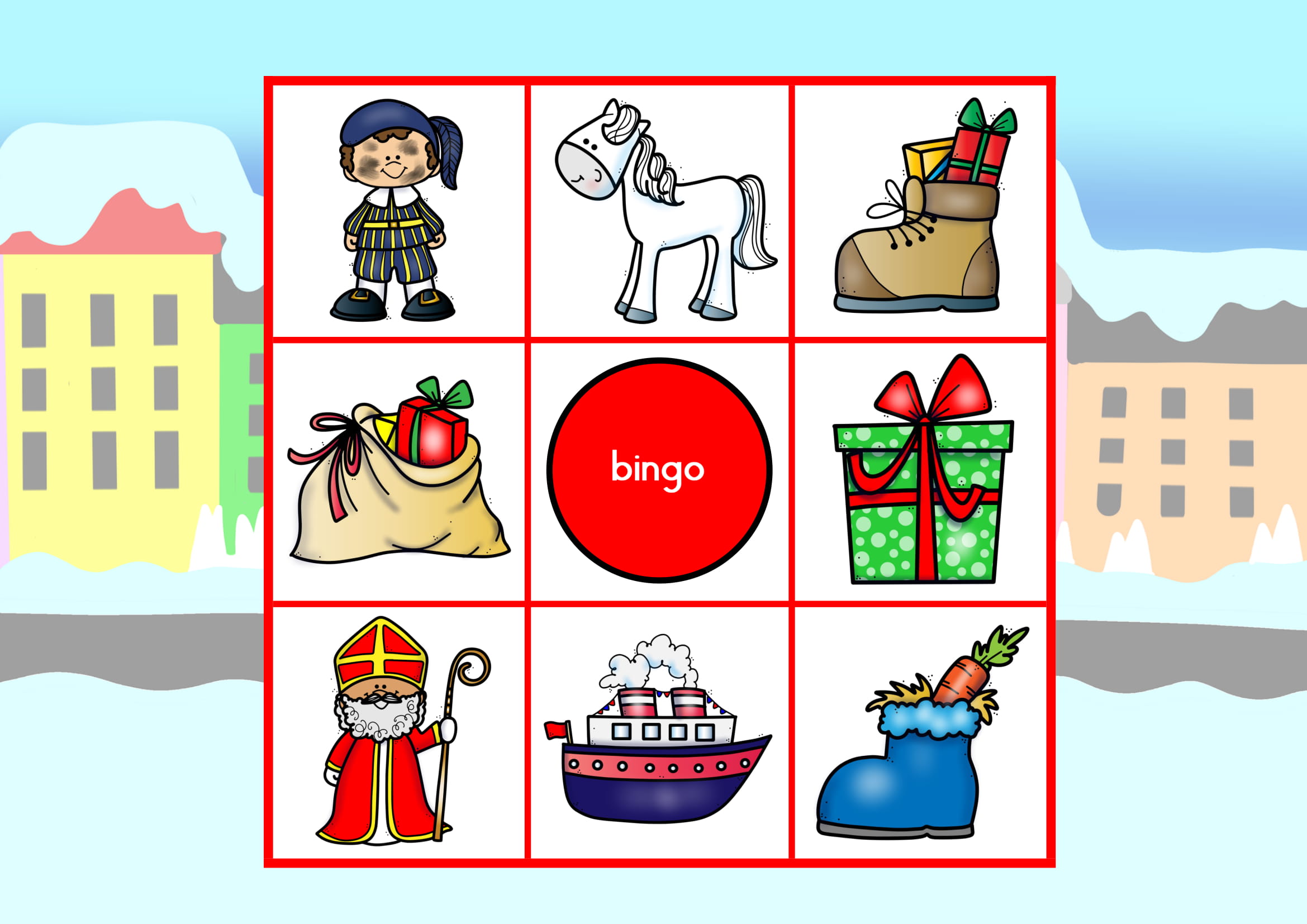 Bingo Ikea rad Sinterklaas; juf
