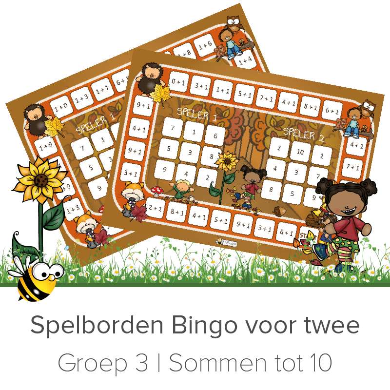 Amazon Jungle chirurg Toestemming Spelborden bingo voor 2, sommen t/m 10. Thema Herfst. - jufbijtje.nl