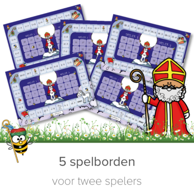 Bingo Spelborden Voor Twee Voor Groep En Spelborden Thema Sinterklaas Sommen Tm